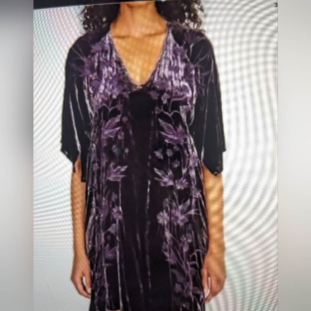 NOT FOR SALE Johnny Was deep purple velvet tunic dress